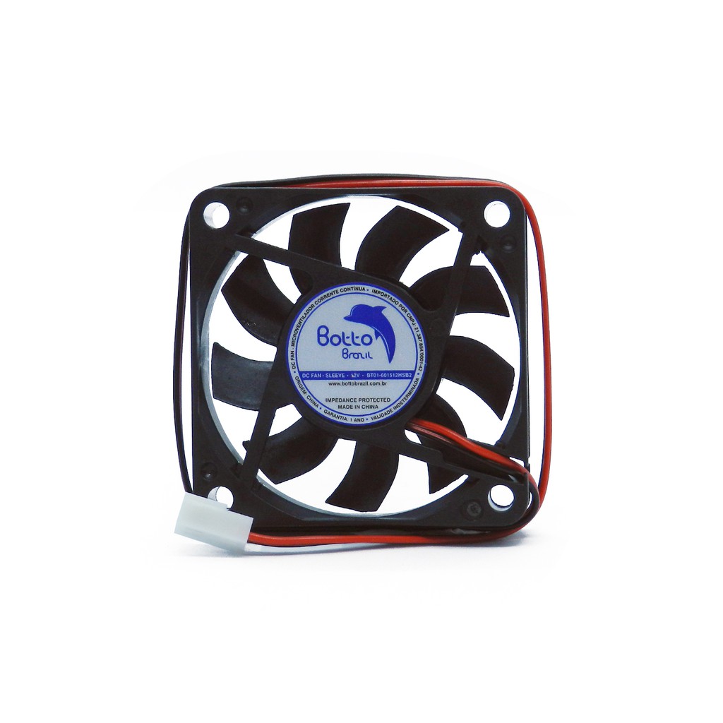 Micro Ventilador Cooler Ventoinha 60x60x15 Mm 12v Dc Mini Fan 6cm 60mm Sleeve -HS