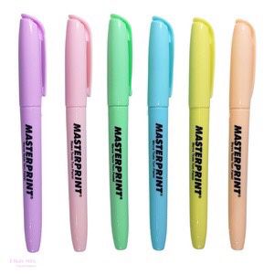 Kit 6 Canetas Marca Texto Tom Pastel Masterprint em Oferta na Shopee