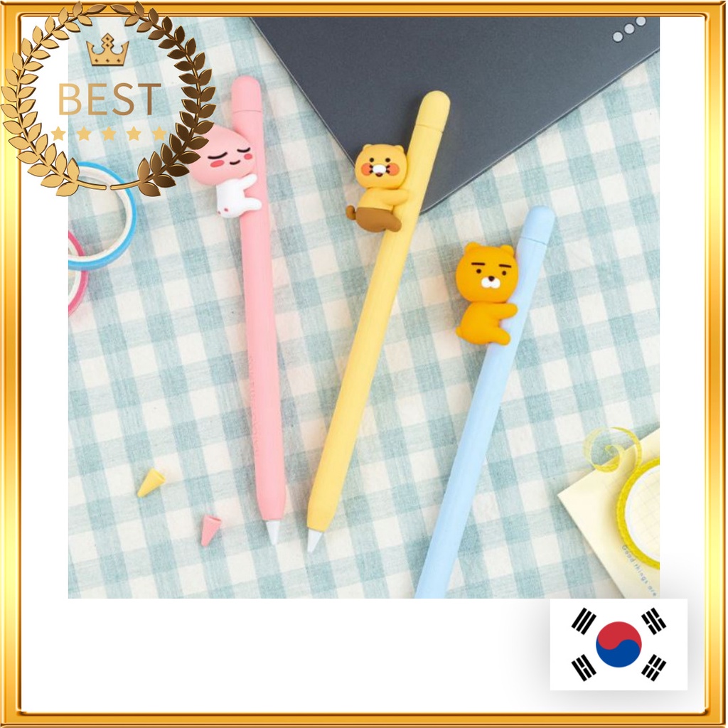 [KAKAO FRIENDS] Compatível com Apple Pencil 2ª Geração Slim Silicone Case 3 Tipo