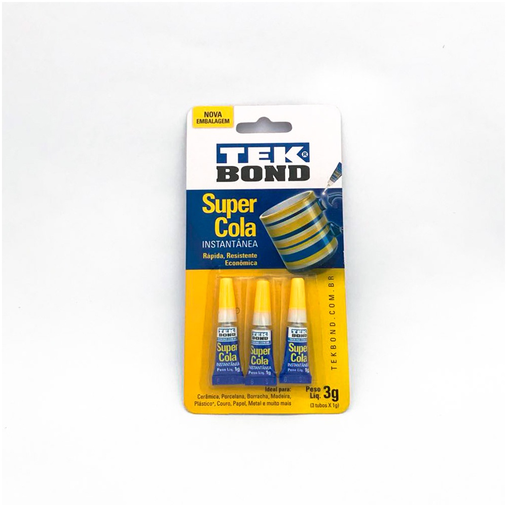Super Cola Instantanea 1g Com 3 Unidades Tek Bond em Oferta na Shopee