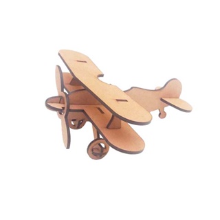 Kit 20 Mini Avião Biplano 8 cm mdf cru quebra cabeça 3d lembrancinha Príncipe aviador quadro cenario em Oferta na Shopee