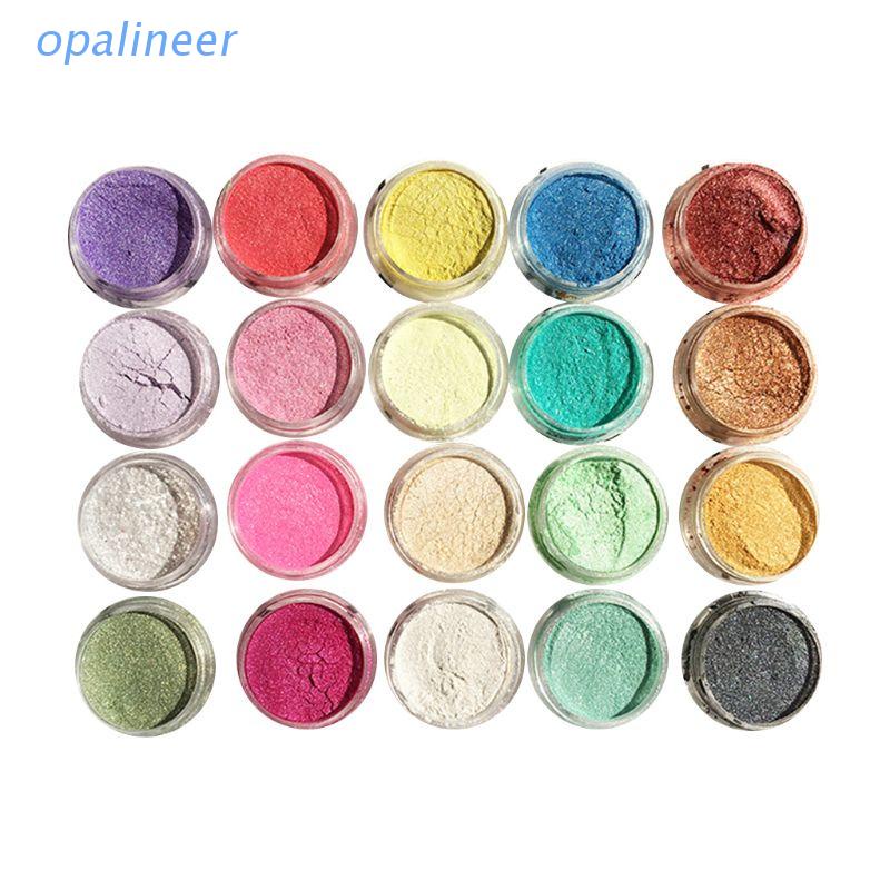 Opa 20 Pçs / Conjunto Pigmento Perolada Pó Manual Para Joias / Pigmento Resina Epóxi em Oferta na Shopee