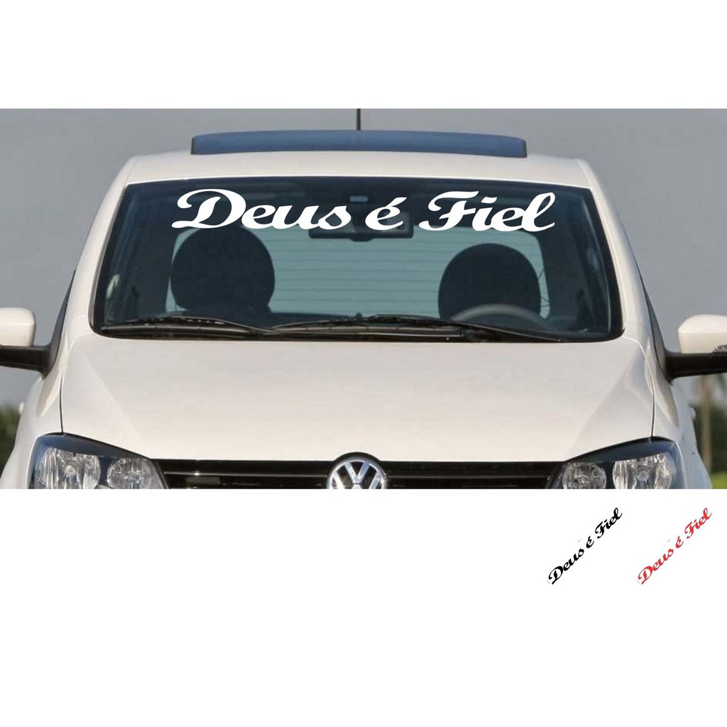 Deus É Fiel Adesivo Evangelico Gospel Parabrisa Carro em Oferta na Shopee