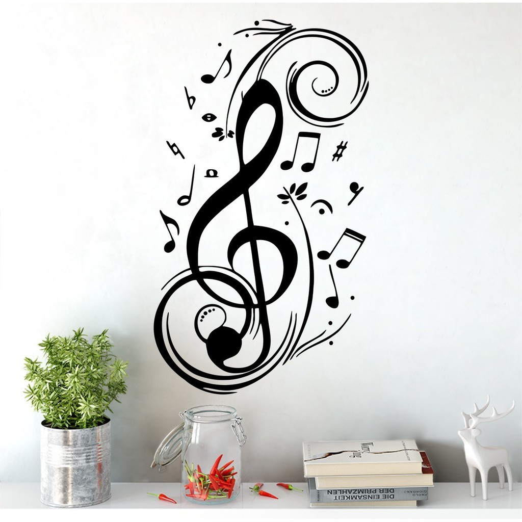 Adesivo Vinil Decorativo Para Parede Sala Quarto Notas Musicais Música em Oferta na Shopee