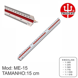Escalimetro Trident bolso mini ME-15 Numero 1 Desetec 15 cm