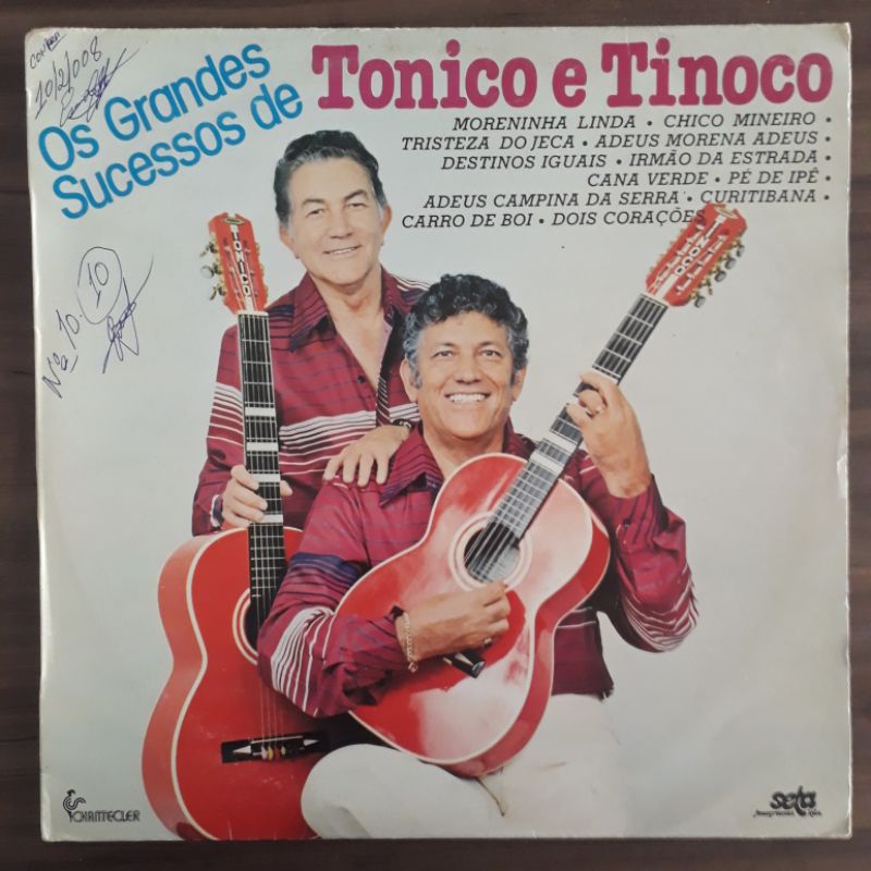 LP Vinil Os grandes sucessos de Tonico e Tinoco 1983