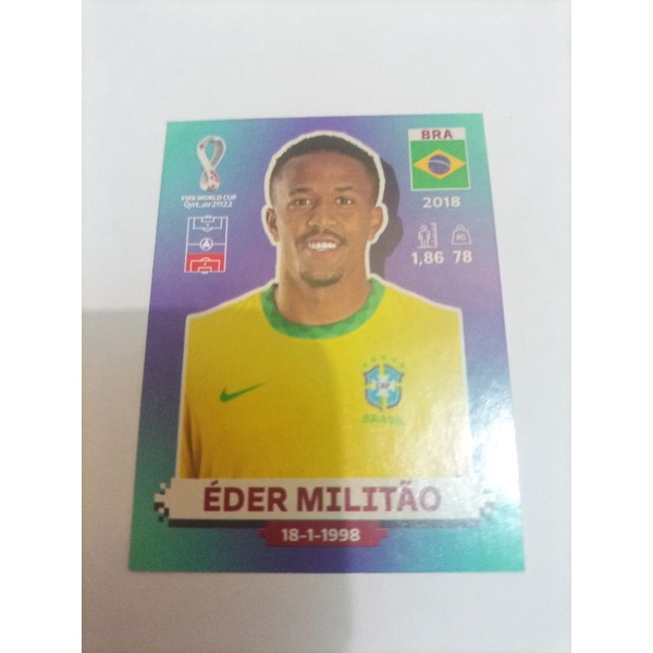 Figurinhas da copa catar Panini Eder Militão seleção brasileira