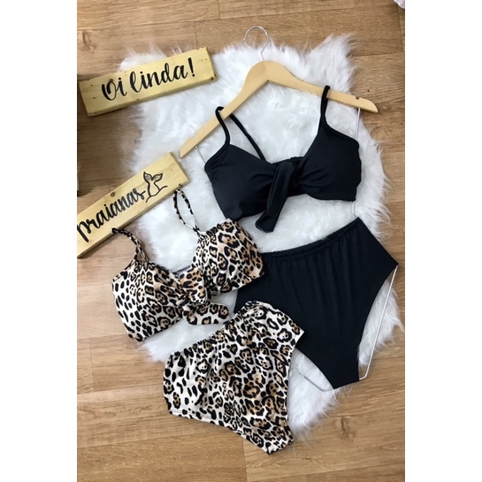Biquíni Alexia  Cintura Alta Laço Hotpant