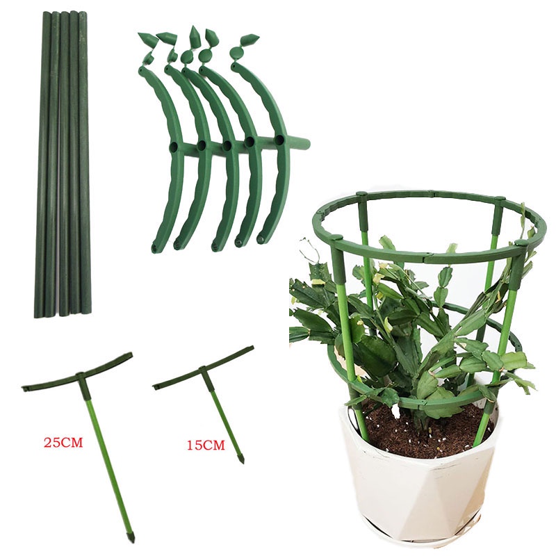 Semicírculo Estufas Fixação Haste Titular Bonsai Ferramentas De Jardim Plástico Flor Planta Suporte Pilha Orquídea BRH1