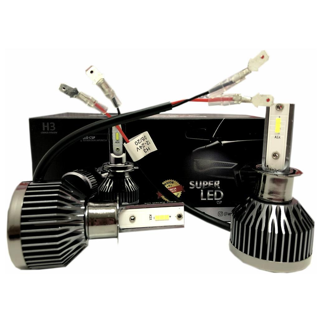 Lampada Ultra Led H3 Chip Csp 40w 6000K 4800 Lumens Led Asx - Spare Parts and Accessories for Vehicles