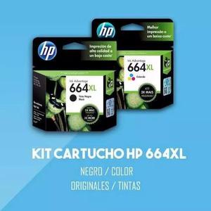 Cartucho Hp 664xl Preto + Color Originais 2676 3776 4676