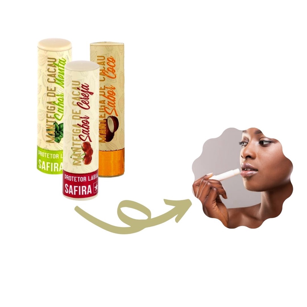 Manteiga De Cacau Para Hidratação dos Lábios Com Sabor | Shopee Brasil
