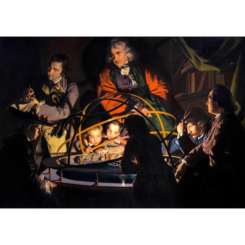 O Planetário (1766) - Joseph Wright - Tela Canvas Para Quadro
