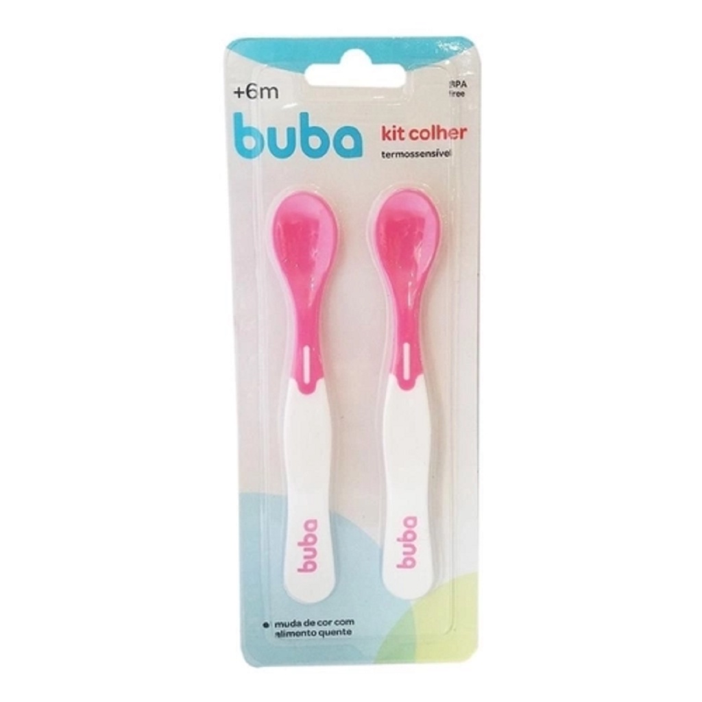 Kit Colheres Termossensível Rosa 11750 - Buba