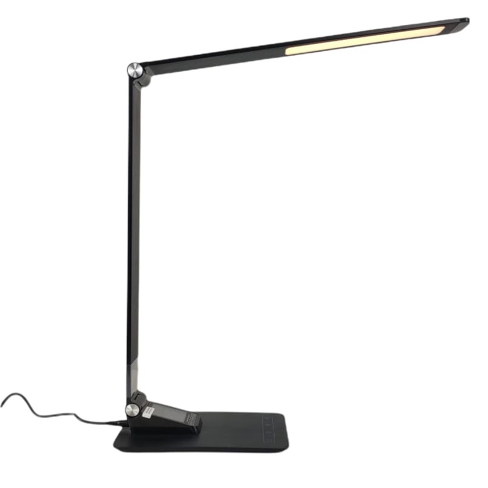 Luminaria Relogio Calendario Slim Touch Carrega Celular Led Dobravel Termometro