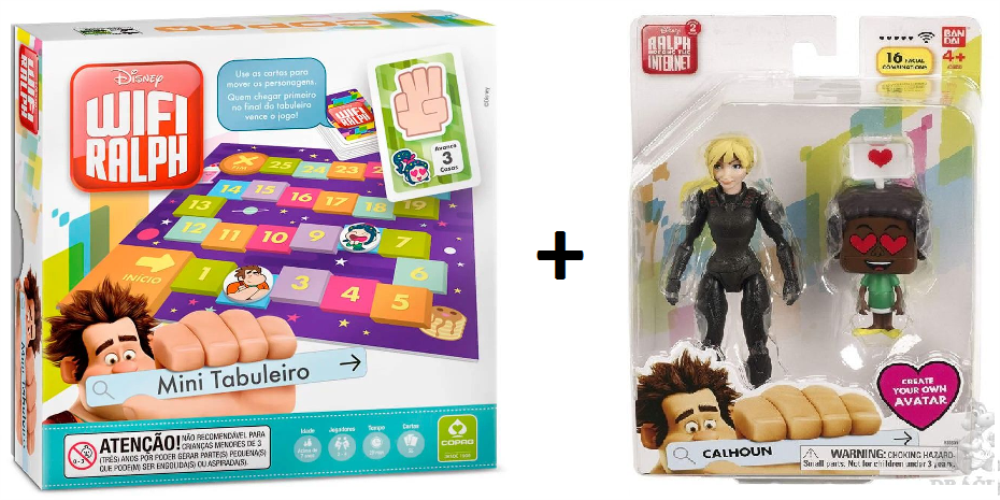 Jogo Tabuleiro Wifi Ralph + Boneco Calhoun Com Avatar