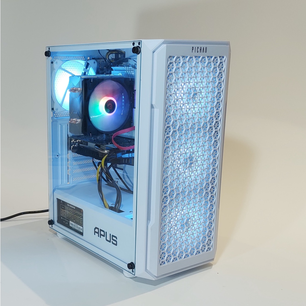 PC GAMER BRANCO INTEL XEON E5 2640 V3 Gabinete todo BRANCO vidro temperado 16 GB DE RAM, SSD 512Gb Placa de Video GTX 1060 5Gb C/4 Fans RGB