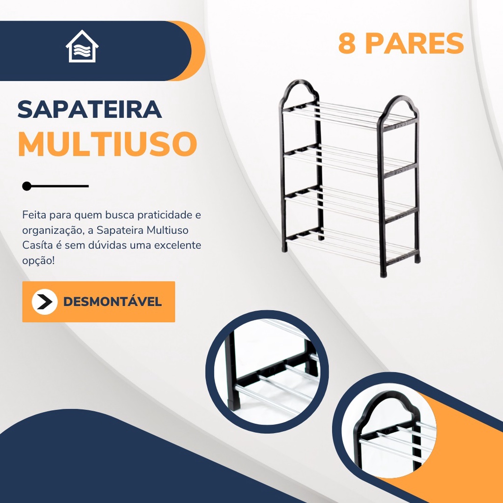 Sapateira Sundaze 6 Níveis - Organize Até 30 Pares De Sapatos Com Praticidade