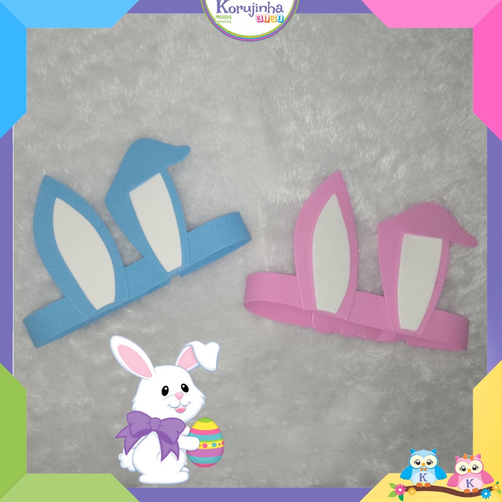 Orelhinhas de Coelho com tira Ajustável Infantil