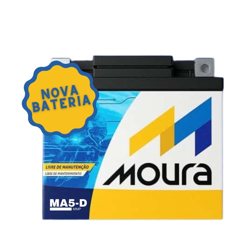 Bateria Moura Moto MA5D 125/150 CG Titan / Biz / NXR Bros / Fan / XRE300 / CRF230