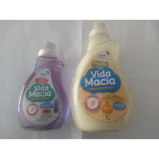 Kit Lava roupas Vida Macia 500ml + Amaciante vida macia Glicerina e  Camomila 1 litro | BeeCost