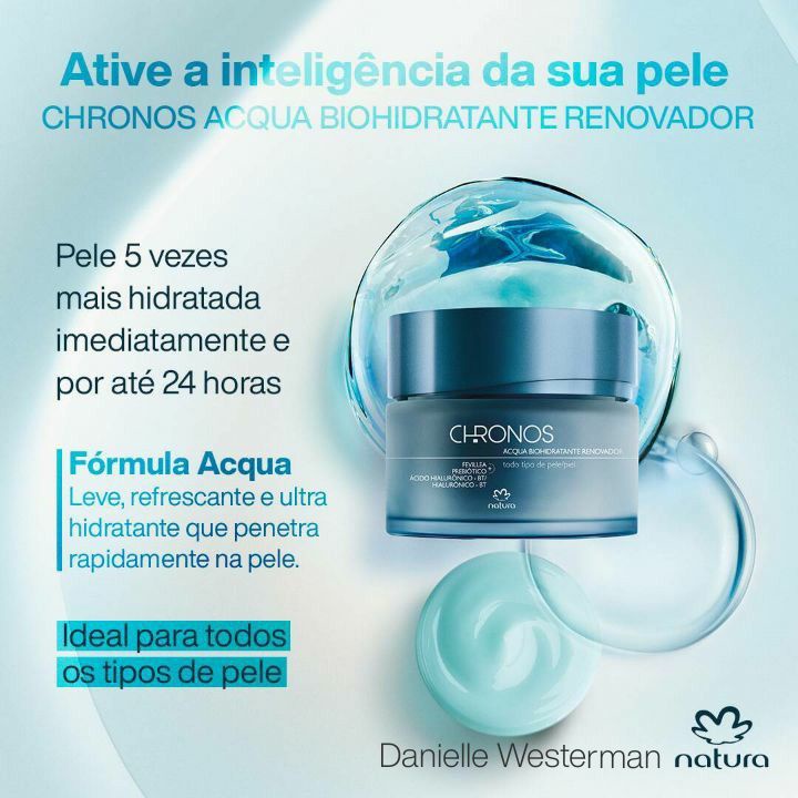 Acqua Biohidratante Renovador Chronos 40g - Natura | Ácido Hialurônico-BT,  Hidratação Instantânea | Shopee Brasil