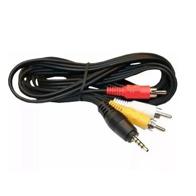 Cabo P2 Av 3 Rca Tv Midiabox Receptor Receptores Áudio Vídeo