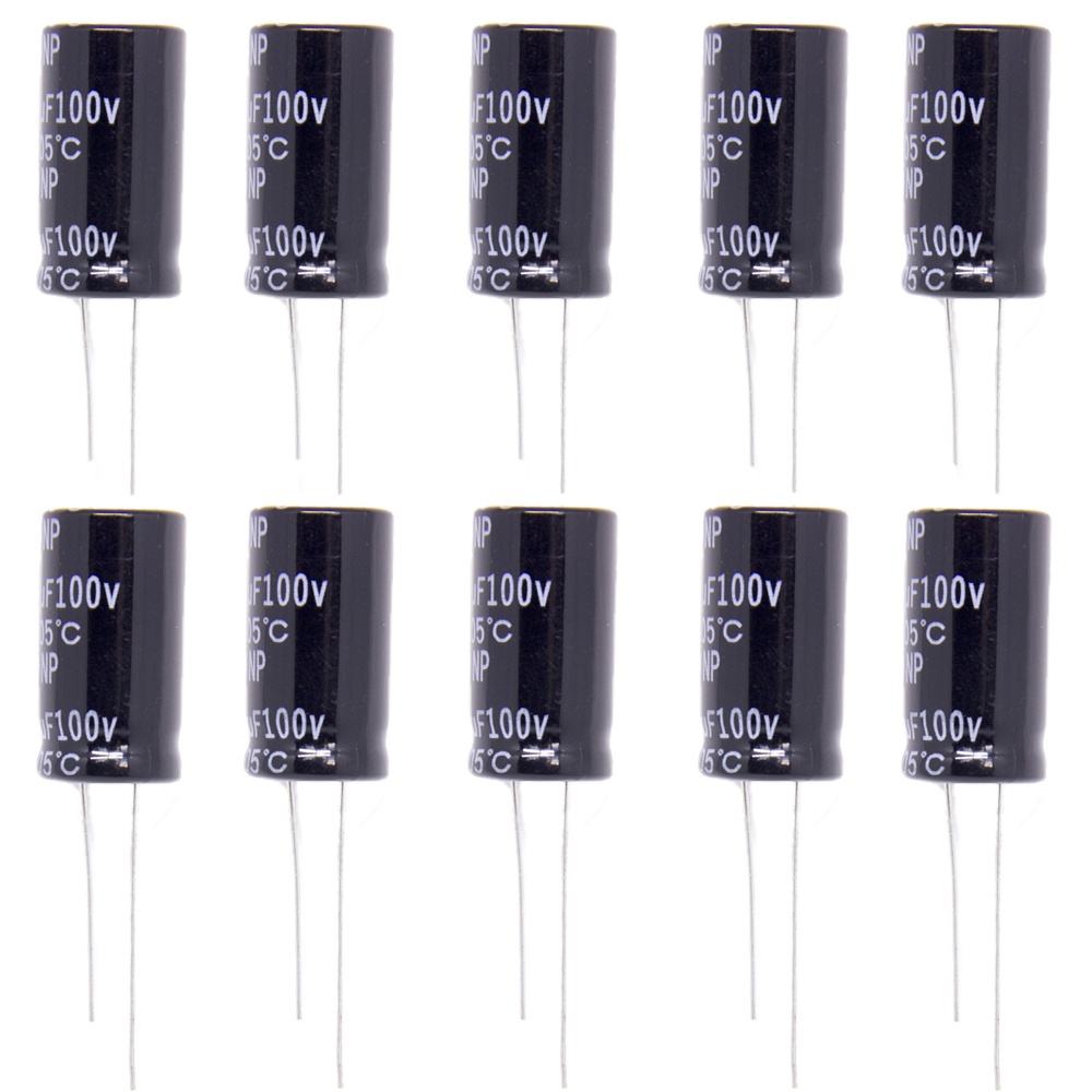 Capacitor Bipolar 100x100 100uf 100v Para Alto Falante 10un em Oferta na Shopee