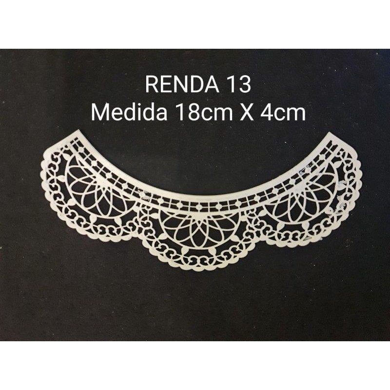 Renda De Biscuit Para Bolos Fake Flexível Pronta Entrega - PRETA - BRANCA