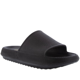 Chinelo Gabriela Conforto Tira Larga Texturizado Preto
