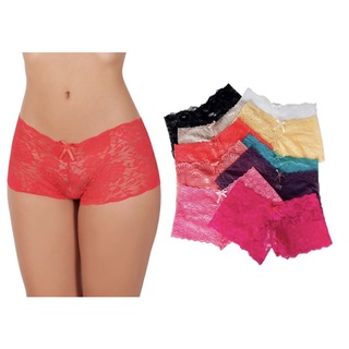 Kit Com 8 Calcinhas Caleçon Luxo Shortinho Rendado Espera Marido Lingerie Sexy