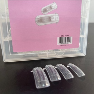 Molde F1 Com Silicone 100 Unidades Unhas Gel Moldado Polygel