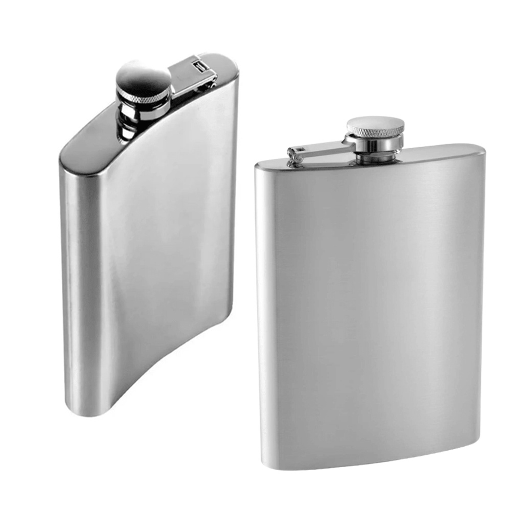 Cantil Porta Bebida De Bolso Whisky Vodka Rum 235ml Em Aço Inox Diferenciada CA80Z