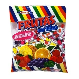 Bala Mastigável Frutas Sortidas 500g - Santa Fe