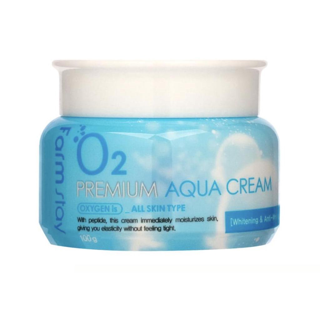 FARMSTAY O2 Premium Aqua Cream 100ml - Beauty