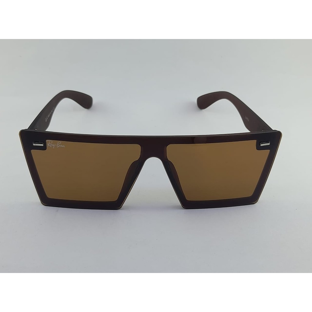 Oculos quadrado Espelhado marrom e preto | Shopee Brasil