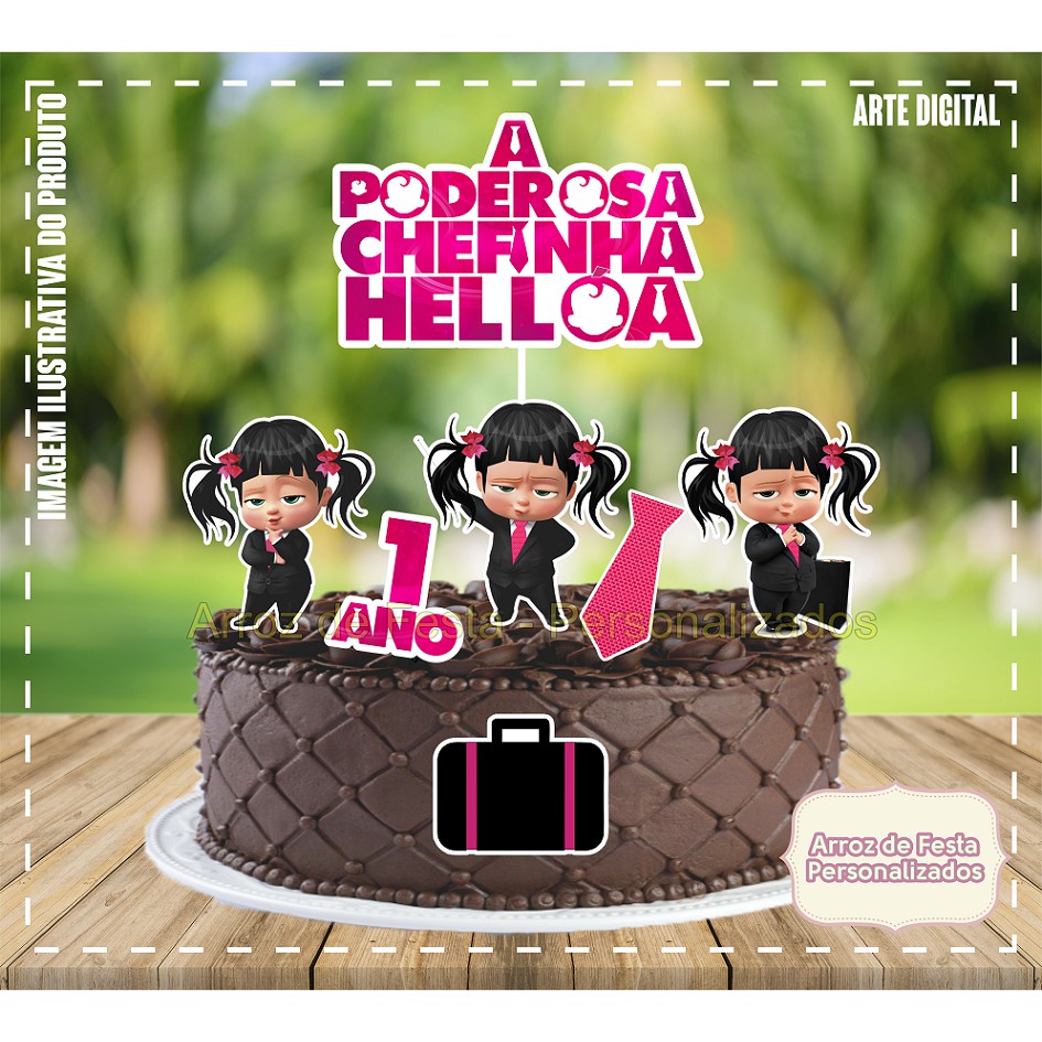 Topo de Bolo Topper de Bolo Personalizado A Poderosa Chefinha