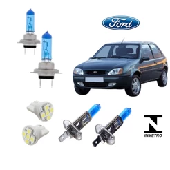 Kit Lampada Farol Super Branca Ford Fiesta 1996 1997 1998 1999 + Brinde PROMOÇÃO SHOPEE