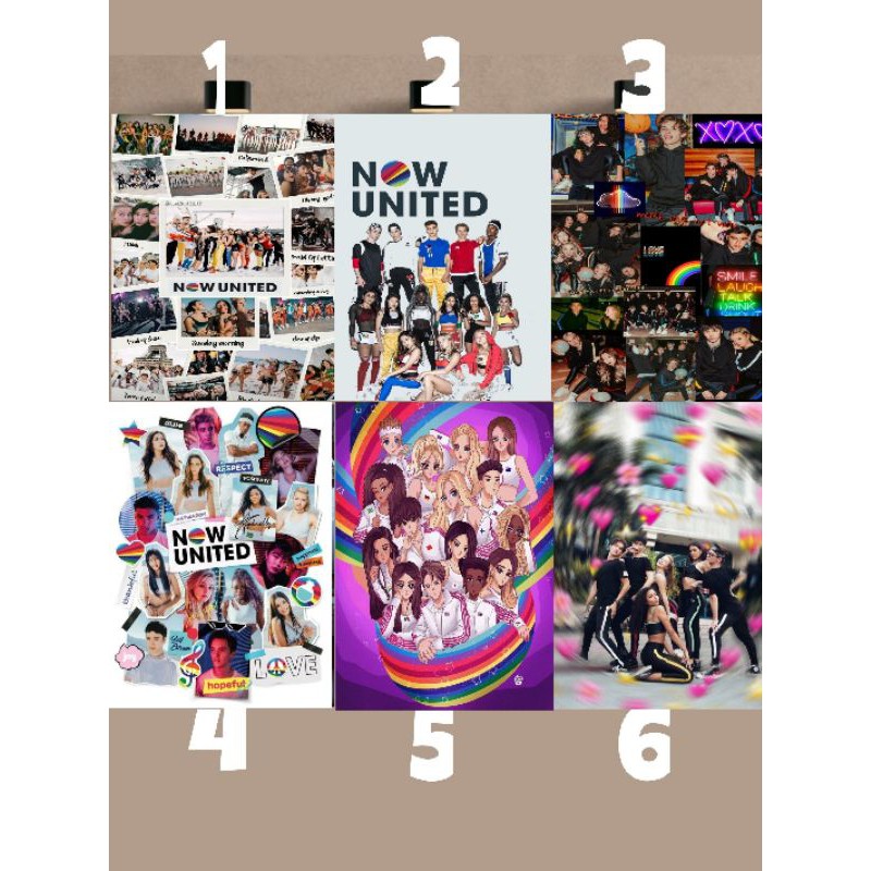 Quadro pôster Adesivo Now United BTS banda