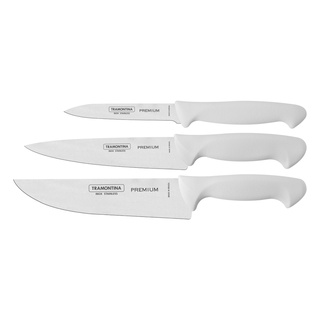 Jogo De Facas Churrasco Tramontina Aço Inox 3 Peças