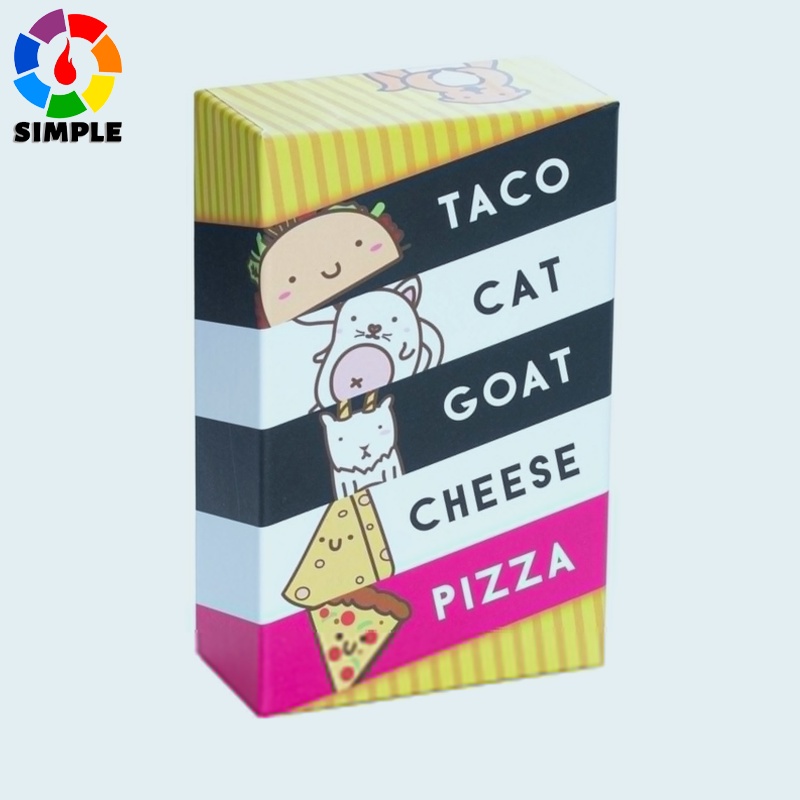 Taco Cat Cabra Queijo Pizza Na Lateral Flip Card Game