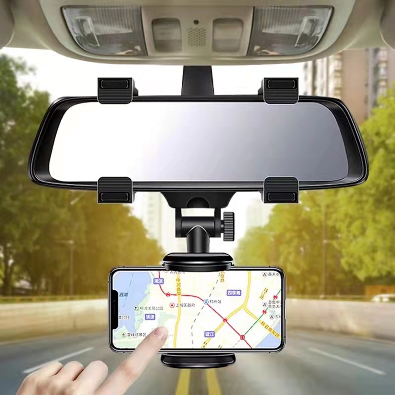 Suporte Celular e Espelho Veicular Automotivo Encaixe No Retrovisor Carro Caminhão Gps 360° Universal Clipe Multifuncional OFERTA