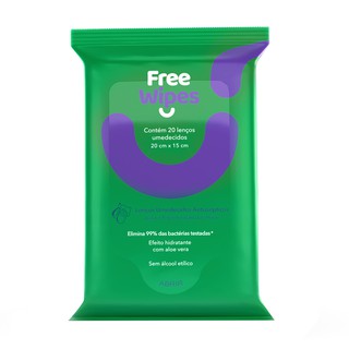 Lenço Umedecido Antisséptico Free Wipes