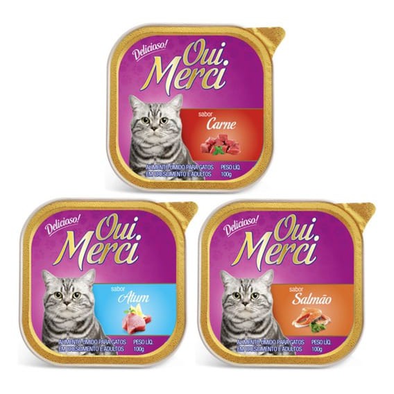 Alimento Umido Para Gatos Oui Merci Shopee Brasil