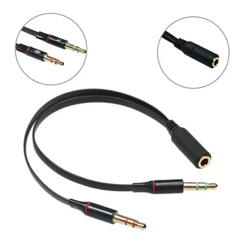 Adaptador P2 X P3 Microfone Lapela Celular,fone De Ouvido