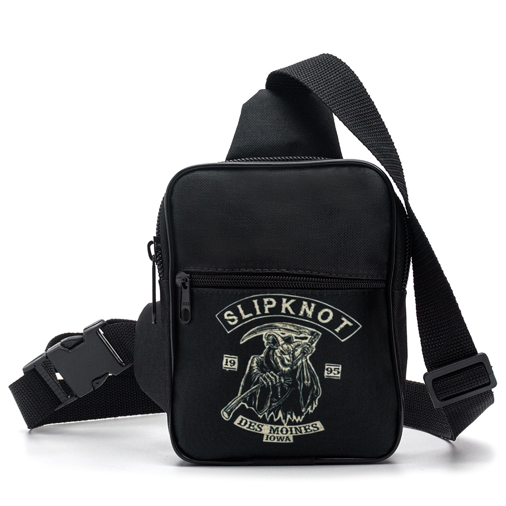 Bolsa transversal slipknot rock roll Shoulder bag Mini Bag life stile transversal c/ alça regulável Pochetes e Chest Bags Zark oficial