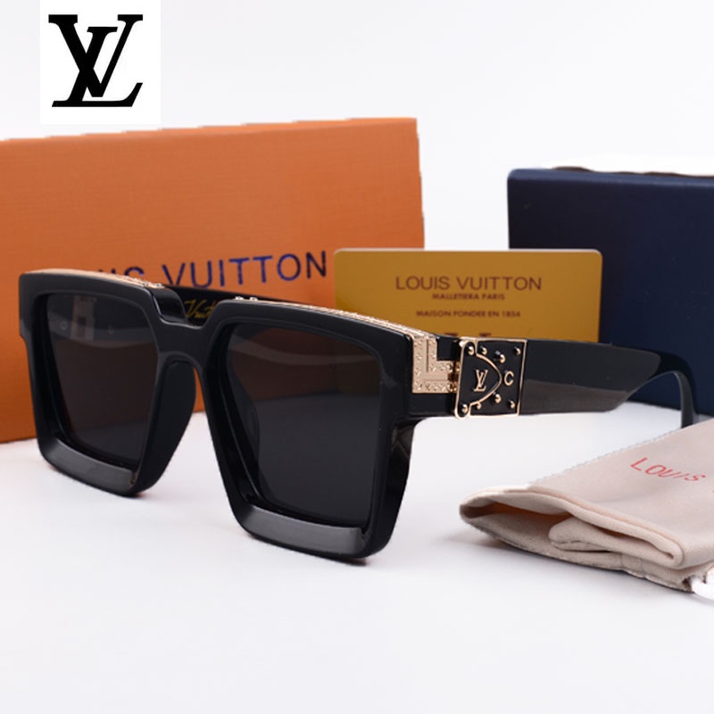 Óculos De Sol Quadrados De Luxo Masculino/Fêmea Millionaire/Louis