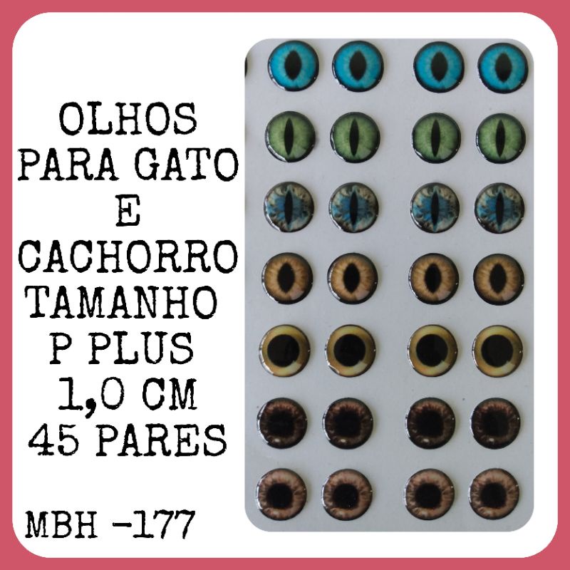 Olho Resinado Para Gato E Cachorro P Plus Mbh 177