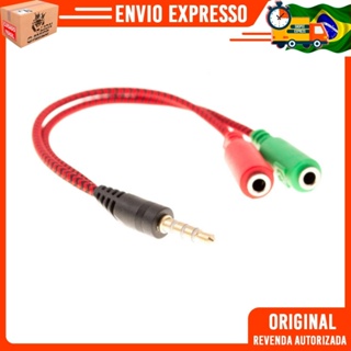 Cabo Adaptador 2x P2 Fêmea para 1x P3 Macho para XBOX, PS4, NOTEBOOK E PC em Oferta na Shopee