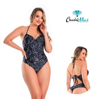 Maio Banho de Mar Alca Fina Com Bojo Zero Barriga Modela e Reduz Moda Praia Estampado Fio Dental